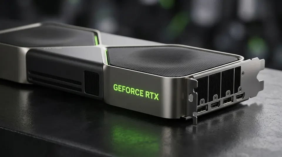Nvidia GeForce RTX ekran kartı yeşil logolu masaüstü bilgisayar donanımı