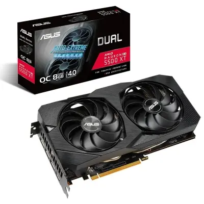 ASUS DUAL RX5500XT-O8G-EVO DDR6 128B 1XHDMI 3XDP  