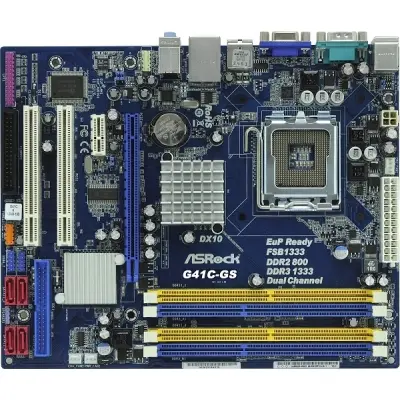ASROCK G41C-GS G41 DDR2 DDR3 VGA GLAN COMBO 775p  