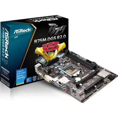 ASROCK B75M-DGS R2.0 B75 DDR3 VGA USB3 1155p  