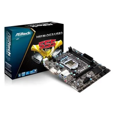 ASROCK H61M-DG3/USB3 H61 DDR3 VGA USB3 1155p  