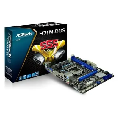 ASROCK H71M-DGS H61 DDR3 VGA 1155p  