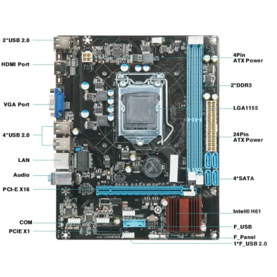 ESONIC H61FHL DDR3 SES VGA HDMI MATX 1155P BULK KUTUSUZ  