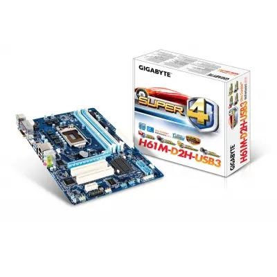 GIGABYTE H61M-D2H-USB3 H61 DDR3 VGA USB3 1155p  