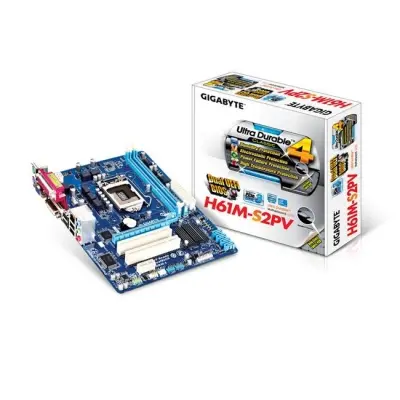 GIGABYTE H61M-S2PV H61 DDR3 VGA GLAN 1155p  