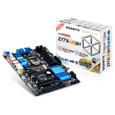 GIGABYTE Z77X-UD5H Z77 DDR3 VGA USB3 1155p  