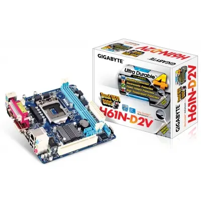 GIGABYTE H61N-D2V H61 DDR3 VGA GLAN 1155p  