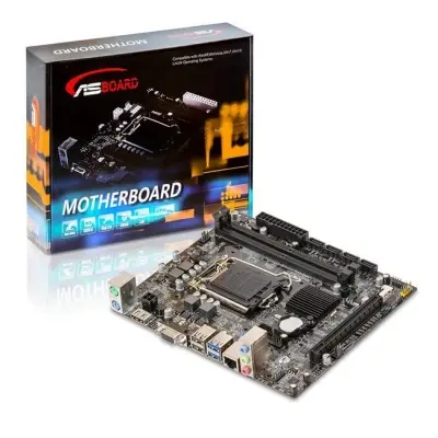 ASBOARD H110 DDR4 S+V+L VGA HDMI USB3.0 1151p  