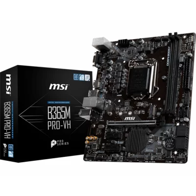 MSI B365M PRO-VH DDR4 2666MHZ 1XVGA 1XHDMI 1XM.2 USB 3.1 MATX 1151V2 (9. VE 8. NESİL İŞLEMCİ İLE UYUMLU)  