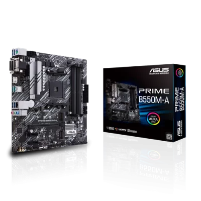 ASUS PRIME B550M-A DDR4 4600MHZ 1XVGA 1XHDMI 1XDVI 2XM.2 USB 3.2 MATX AM4  