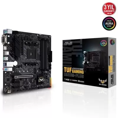 ASUS TUF GAMING A520M-PLUS DDR4 4800MHZ 1XVGA 1XHDMI 1XDVI 1XM.2 USB 3.2 MATX AM4 (AMD 5000/4000 G/3000 SERİ İLE UYUMLU) 