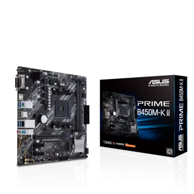 ASUS PRIME B450M-K II DDR4 4400MHZ 1XVGA 1XHDMI 1XDVI 1XM.2 USB 3.2 MATX AM4 (2. VE 1.NESİL İŞLEMCİ UYUMLU)  
