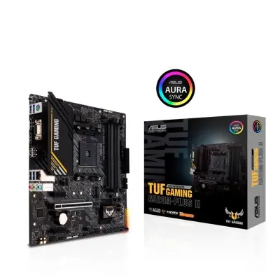 ASUS TUF GAMING A520M-PLUS II DDR4 4800MHZ 1XVGA 1XHDMI 1XDP 1XM.2 USB 3.2 MATX AM4(AMD 5000/4000G/3000 SERİ İLE UYUMLU) 