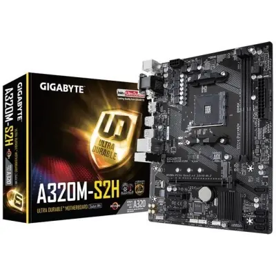 GIGABYTE A320M-S2H DDR4 3200MHZ 1XVGA 1XHDMI 1XDVI 1XM.2 USB 3.1 MATX AM4 