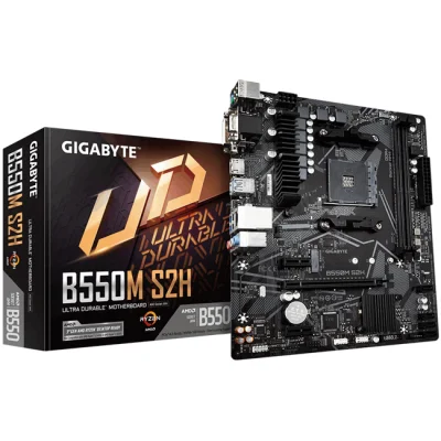 GIGABYTE B550M-S2H DDR4 5100MHZ 1XVGA 1XHDMI 1XDVI 1XM.2 USB 3.2 MATX AM4 