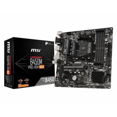 MSI B450M PRO-VDH MAX DDR4 3866MHZ 1XVGA 1XHDMI 1XDVI 1XM.2 MATX AM4  