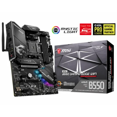MSI MPG B550 GAMING EDGE WIFI DDR4 5100MHZ 1XHDMI 1XDP 2XM.2 USB 3.2 ATX AM4  