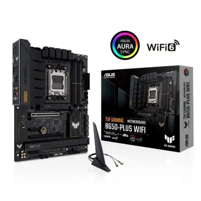 ASUS TUF GAMING B650-PLUS WIFI DDR5 6400MHZ 1XHDMI 1XDP 3XM.2 USB 3.2 ATX AM5 (AMD AM5 7000 SERİSİ İLE UYUMLU )  