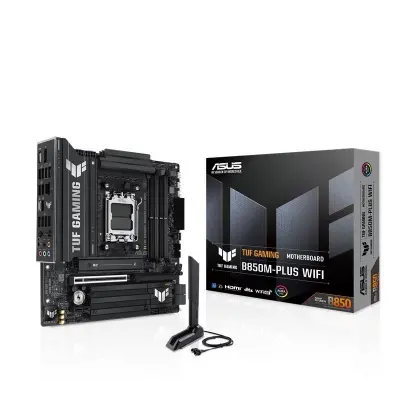 ASUS TUF GAMING B850M-PLUS WIFI DDR5 8000MHZ 1XHDMI 1XDP 3XM.2 MATX AM5 (9000/8000/7000 İŞLEMCİ UYUMLU) 