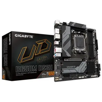GIGABYTE B650M DS3H 1.0 DDR5 6400MHZ 1XHDMI 2XDP 2XM.2 USB 3.2 MATX AM5 (AMD AM5 7000 SERİSİ İLE UYUMLU ) 