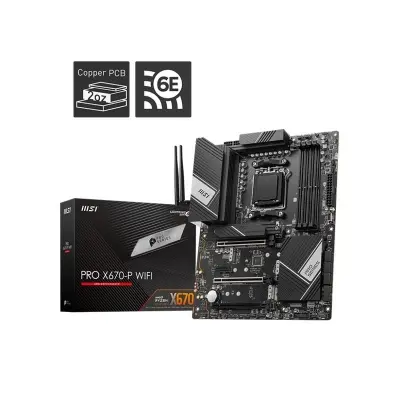 MSI PRO X670-P WIFI DDR5 6600MHZ 1XHDMI 1XDP 4XM.2 USB 3.2 ATX AM5 (AMD AM5 7000 SERİSİ İLE UYUMLU ) 