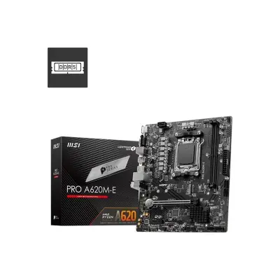 MSI PRO A620M-E DDR5 6800MHZ 1XVGA 1XHDMI 1XM.2 USB 3.2 MATX AM5 ( AMD AM5 7000 SERİSİ İŞLEMCİ UYUMLU)  