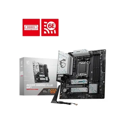 MSI B650M GAMING PLUS WIFI DDR5 6400MHZ 1XHDMI 1XDP 2XM.2 USB 3.2 AM5 MATX (AMD 8000/ 7000 SERİS İLEMCİ UYUMLU )  