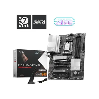 MSI PRO B840-P WIFI DDR5 8000MT/S 1XHDMI 2XM.2 ATX AM5 (AMD AM5 9000/ 8000/ 7000 SERİ İŞLEMCİ UYUMLU) 