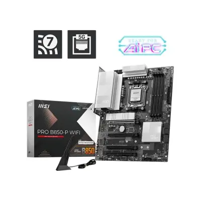 MSI PRO B850-P WIFI DDR5 8200MT/S 1XHDMI 3XM.2 ATX AM5 (AMD AM5 9000/8000/7000 SERİLERİ İLE UYUMLU) 