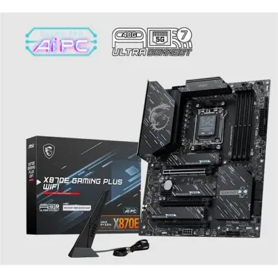 MSI X870E GAMING PLUS WIFI DDR5 8200MT/S 1XHDMI 3XM.2 USB AM5 ATX(AMD AM5 9000/8000/7000 SERİLERİ İLE UYUMLU)  