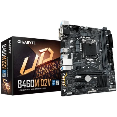 GIGABYTE B460M-D2V DDR4 VGA DVI M.2 MATX 1200P 