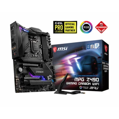 MSI MPG Z490 GAMING CARBON WIFI DDR4 2933MHZ HDMI DP 2XM.2 USB 3.2 ATX 1200P  