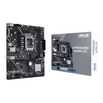 ASUS PRIME H610M-E D4 DDR4 3200MHZ 1XVGA 1XHDMI 1XDP 2XM.2 USB 3.2 MATX 1700P (12. / 13. VE 14. NESİL İŞLEMCİ UYUMLU)  