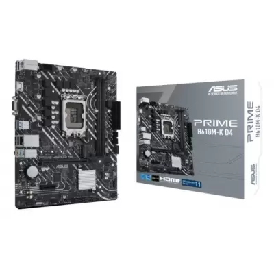 ASUS PRIME H610M-K D4 DDR4 3200MHZ 1XVGA 1XHDMI 1XM.2 USB 3.2 MATX 1700P (12. / 13. VE 14. NESİL İŞLEMCİ UYUMLU)  