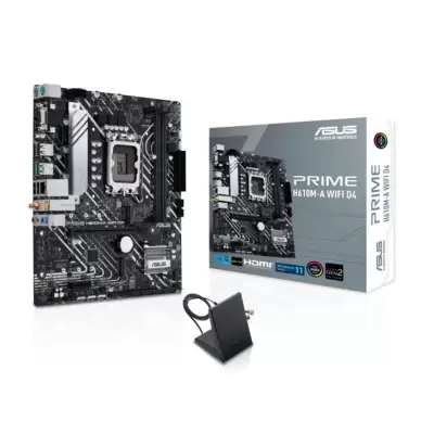 ASUS PRIME H610M-A WIFI D4 DDR4 3200MHZ 1XVGA 1XHDMI 1XDP 2XM.2 USB 3.2 MATX 1700P(12. /13. VE 14. NESİL İŞLEMCİ UYUMLU) 