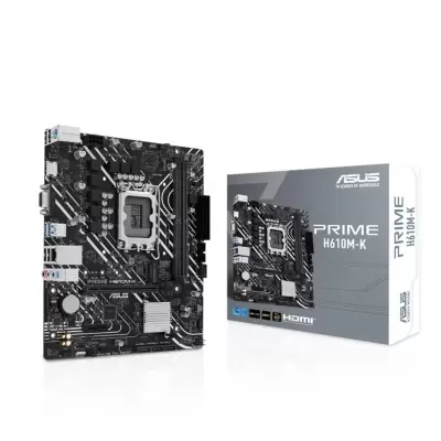 ASUS PRIME H610M-K DDR5 5600MHZ 1XVGA 1XHDMI 1XM.2 USB 3.2 MATX 1700P (12. / 13. VE 14. NESİL İŞLEMCİ UYUMLU)  