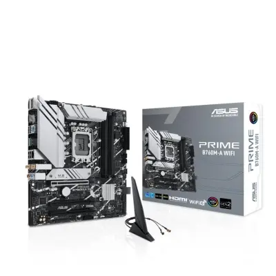 ASUS PRIME B760M-A WIFI DDR5 7200MHZ 2XHDMI 1XDP 2XM.2 USB 3.2 MATX 1700P (12. / 13. VE 14. NESİL İŞLEMCİ UYUMLU)  