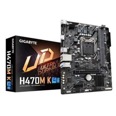 GIGABYTE H470M K 1.0 DDR4 3200MHZ 1XHDMI 1XM.2 USB 3.2 MATX 1200P (10.VE 11.NESİL İŞLEMCİ UYUMLU) 