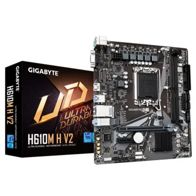 GIGABYTE H610M-H-V2 DDR5 5600MHZ 1XVGA 1XHDMI 1XM.2 USB 3.2 MATX 1700P (12. / 13. VE 14. NESİL İŞLEMCİ UYUMLU)  