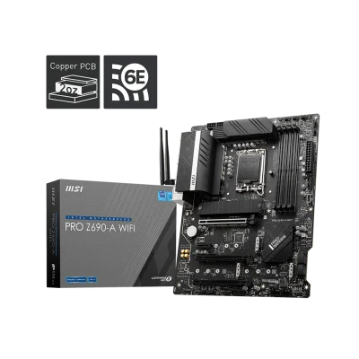 MSI PRO Z690-A WIFI DDR4 5200MHZ 1XHDMI 1XDP 4XM.2 USB 3.2 ATX 1700P (12. / 13. VE 14. NESİL İŞLEMCİ UYUMLU) 