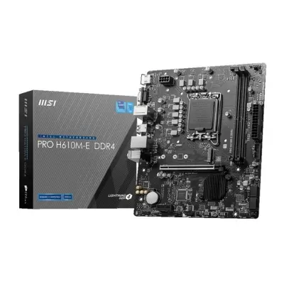 MSI PRO H610M-E DDR4 3200MHZ 1XVGA 1XHDMI 1XM.2 USB 3.2 MATX 1700P (12. / 13. VE 14. NESİL İŞLEMCİ UYUMLU)  