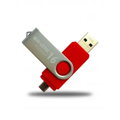 16GB HI-LEVEL OTG SMART MICRO USB 2.0 KIRMIZI  