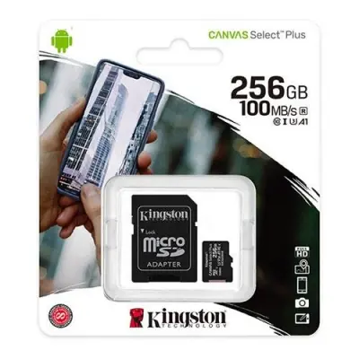 256 GB KINGSTON CANVAS SELECT PLUS MICRO SD CARD CL10 SDCS2/256GB 