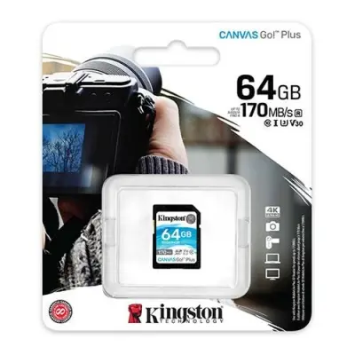 64 GB KINGSTON SD SDG3/64GB CANVAS GO+ CL10 