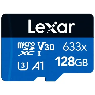 128GB LEXAR NLSDMI128BB633A 633X MICROSDXC HIGH-PERFORMANCEC10 A1 V30 U3 HAFIZA KARTI  