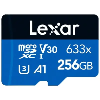 256GB LEXAR NLSDMI256BB633A 633X MICROSDXC HIGH-PERFORMANCEC10 A1 V30 U3 HAFIZA KARTI  