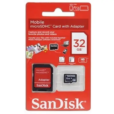 SANDISK 32GB MICRO SD+ADP C4 SDSDQM-032-B35A 