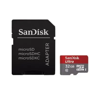 32GB SANDISK MICROSD SDSDQUAN-032G-G4A 48MB/s +ADP 