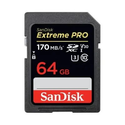 64 GB SANDISK PRO SDXC 170MB/s V30 UHS-I U3 