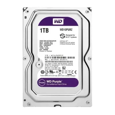 1 TB WD 3.5 PURPLE SATA3 5400RPM 64MB 7/24 GUVENLIK WD10PURZ (3 YIL RESMI DIST GARANTILI) 